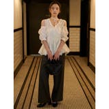 ギャザーバルーンペプラムブラウス | dazzlin | 詳細画像3 