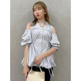 ギャザーバルーンペプラムブラウス | dazzlin | 詳細画像32 