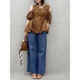 ギャザーバルーンペプラムブラウス | dazzlin | 詳細画像44 