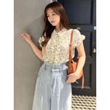 シュリンクフラワーフリルシャツ | dazzlin | 詳細画像2