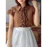 シュリンクフラワーフリルシャツ | dazzlin | 詳細画像36