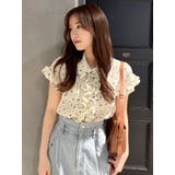 シュリンクフラワーフリルシャツ | dazzlin | 詳細画像4