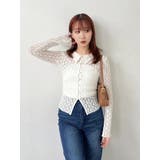 シュリンクレースコンパクトシャツ | dazzlin | 詳細画像2