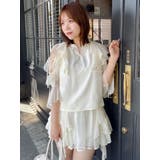 【セットアップ対応】シアーフルイドフリルミニスカート | dazzlin | 詳細画像15 