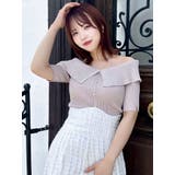 2WAYボタンオフショルニットトップス | dazzlin | 詳細画像5 