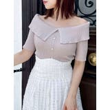 2WAYボタンオフショルニットトップス | dazzlin | 詳細画像7 