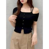 ワンショルレイヤードリブニット | dazzlin | 詳細画像3 