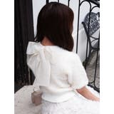 2WAYバックリボンヘアリーニット | dazzlin | 詳細画像1 