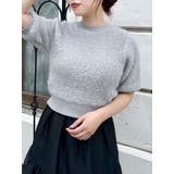 グレー | 2WAYバックリボンヘアリーニット | dazzlin