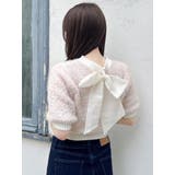 ピンク | 2WAYバックリボンヘアリーニット | dazzlin