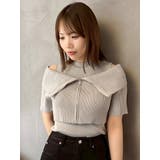 ビッグカラーレイヤードリブニット | dazzlin | 詳細画像15 