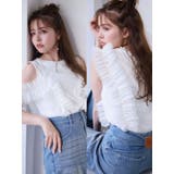 フリルギャザードッキングカットソー | dazzlin | 詳細画像2 