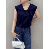 ネイビー | 【WEB限定追加】セーラーカラースウェット | dazzlin