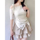 ワンショルギャザーカットトップス | dazzlin | 詳細画像1 