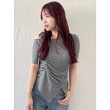 ワンショルギャザーカットトップス | dazzlin | 詳細画像2 