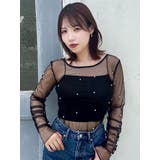 モチーフチュールシアートップス | dazzlin | 詳細画像3