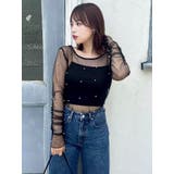 モチーフチュールシアートップス | dazzlin | 詳細画像9