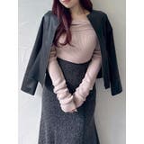 ウエストシェイプフェイクレザージャケット | dazzlin | 詳細画像10 