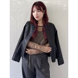 ウエストシェイプフェイクレザージャケット | dazzlin | 詳細画像5 