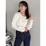 ツイードライクショートニットジャケット | dazzlin | 詳細画像13