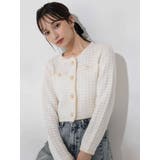 ツイードライクショートニットジャケット | dazzlin | 詳細画像4