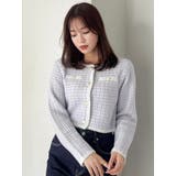 ツイードライクショートニットジャケット | dazzlin | 詳細画像9