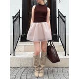 ブラウン | ローライズボンディングワンピース | dazzlin