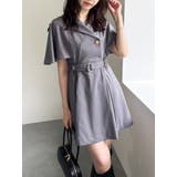チャコールグレー | 【WEB限定カラーあり】ケープトレンチミニワンピース | dazzlin