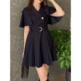 ネイビー | 【WEB限定カラーあり】ケープトレンチミニワンピース | dazzlin