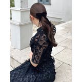 ネックツイスト刺繍レースドレス | dazzlin | 詳細画像16 