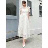 ネックツイスト刺繍レースドレス | dazzlin | 詳細画像4 