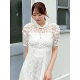 ネックツイスト刺繍レースドレス | dazzlin | 詳細画像8 