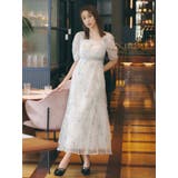 【藤井サチコラボ】ラメ刺繍チュール2WAYスリーブドレス | dazzlin | 詳細画像3