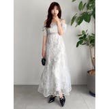 【藤井サチコラボ】ラメ刺繍チュール2WAYスリーブドレス | dazzlin | 詳細画像45