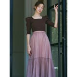 【藤井サチコラボ】パワショルドッキングワンピース | dazzlin | 詳細画像2 