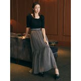 【藤井サチコラボ】パワショルドッキングワンピース | dazzlin | 詳細画像4 