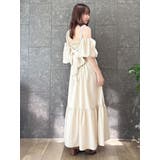 アイボリー | 【吉田朱里】パール2wayボリュームワンピース | dazzlin