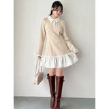 ベージュ | 【WEB限定】ポロバルーンスソミニワンピース | dazzlin