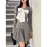 バルーンチェックミニワンピース | dazzlin | 詳細画像7 