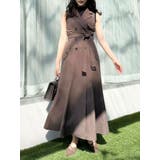 ブラウン | 【WEB限定カラーあり】トレンチディティールジレワンピース | dazzlin