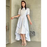 【POLO BCSコラボ/20周年記念復刻！】ヘムレイヤードシャツワンピース | dazzlin | 詳細画像2 