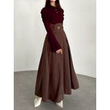 レッド | シャツカラーコルセットタックワンピース | dazzlin