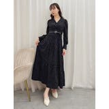 ブラック | テーラーカラーコルセットワンピース | dazzlin