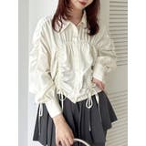 アイボリー | 2WAYギャザーシャツブルゾン | dazzlin