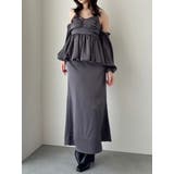 ペプラムギャザーバルーンブラウス | dazzlin | 詳細画像27 