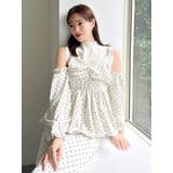 ペプラムギャザーバルーンブラウス | dazzlin | 詳細画像38 