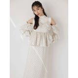 ペプラムギャザーバルーンブラウス | dazzlin | 詳細画像4 