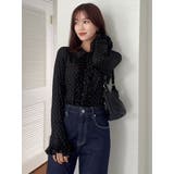 シュリンクフラワーショートシャツ | dazzlin | 詳細画像10 