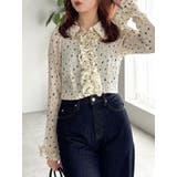 アイボリー | シュリンクフラワーショートシャツ | dazzlin