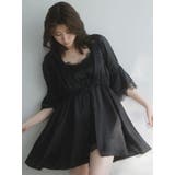ブラック | 【吉田朱里】シルクランジェリーライクショートパンツ | dazzlin